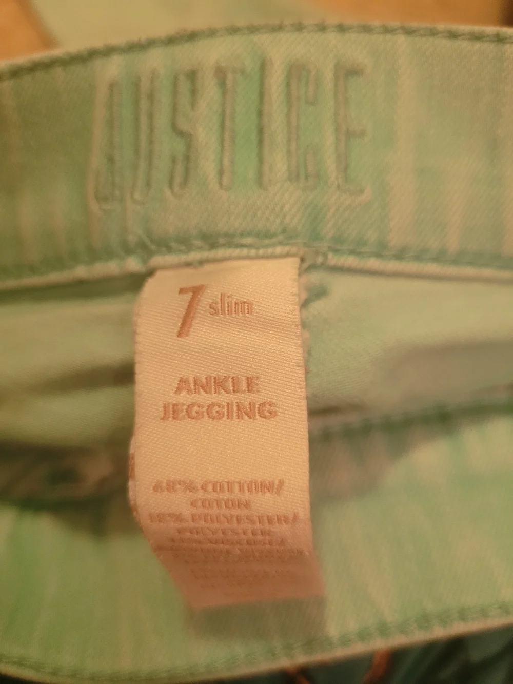 Girl's Justice Jeggings in Light Teal